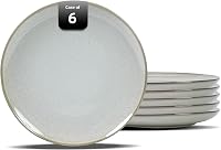 IRestaurantPlus Highland Organic Ceramic Dinner Plates Set of 6 - 11.65" Handmade Reactive Glaze, Wavy Edge, Scratch-Resistant Grey Dinnerware