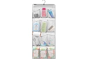 12-Pocket Shower Caddy with Rotating Hanger