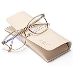 Madison Avenue Blue Light Blocking Glasses Anti Eyestrain UV Glare Blue Light Glasses for Women with Case, TV Phone Computer Gaming Eyeglasses (Coffee Brown)