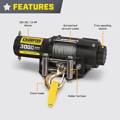 Miniatura 5 de Champion Power Equipment, 13004 3000 lb Kit de remolque para vehículos todoterreno/utilitarios (12 V de CC)