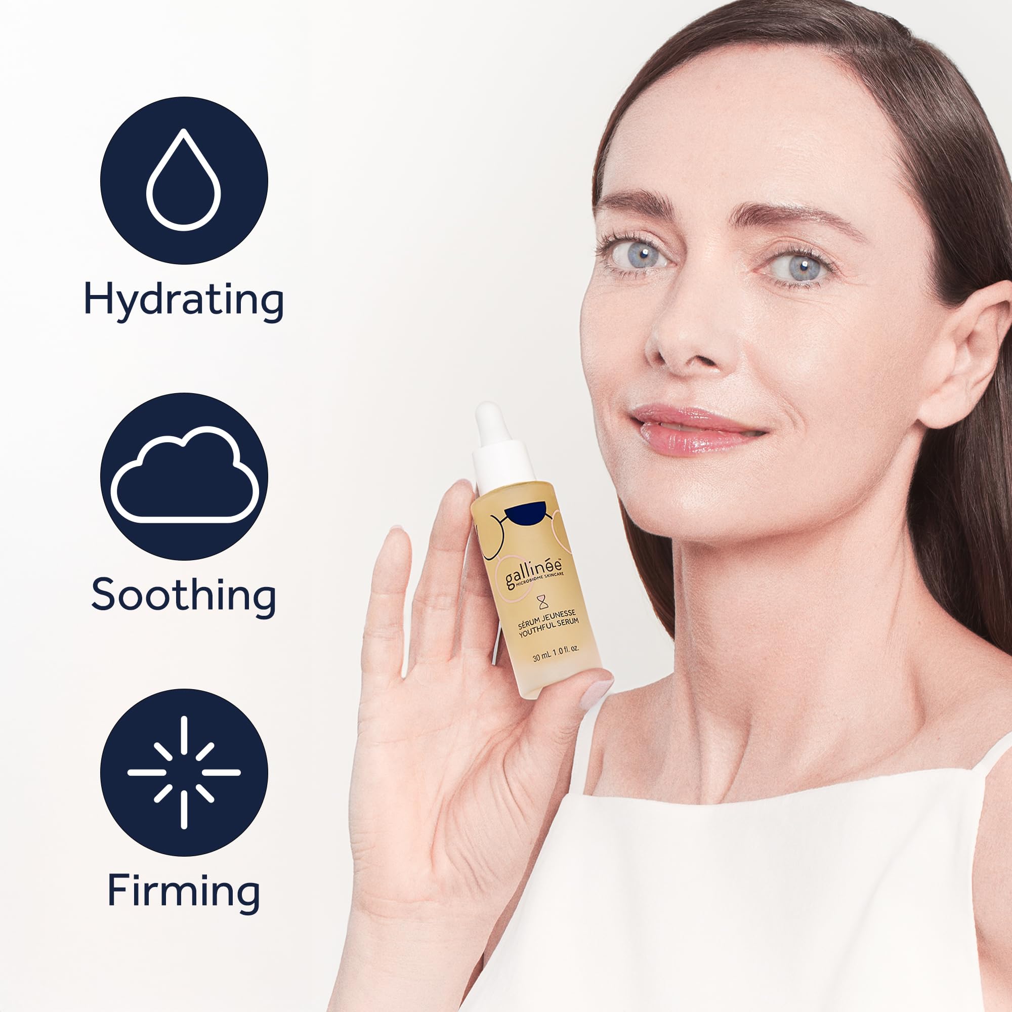 Gallinée, Youthful Face Serum, Probiotic Serum for Anti-Ageing & Hydration, with Lactic Acid & Marine Based Prebiotic - Image 2