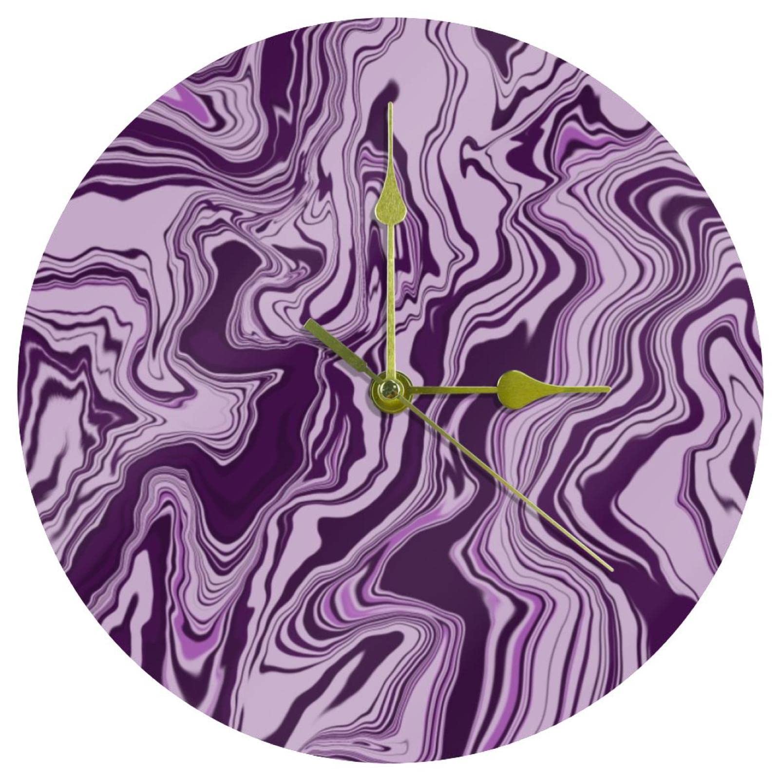Horloge murale en acrylique coloré de 24 cm silencieuse pour salon