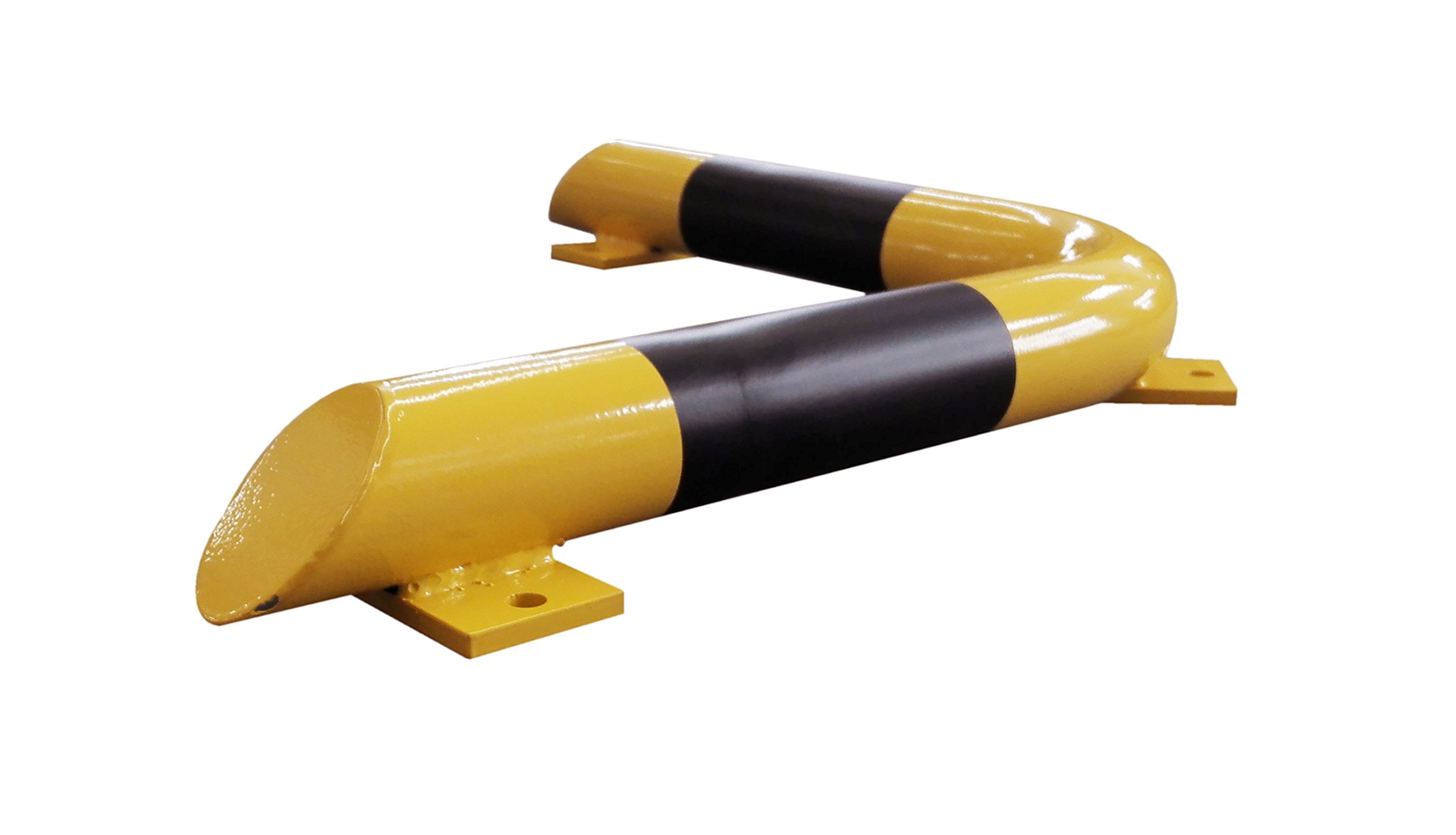 RSBA-ECK Bordure de protection anti-choc, angulaire, diamètre 76 mm acier de qualité, Lxl : 638 mm x 638 mm, jaune/noir