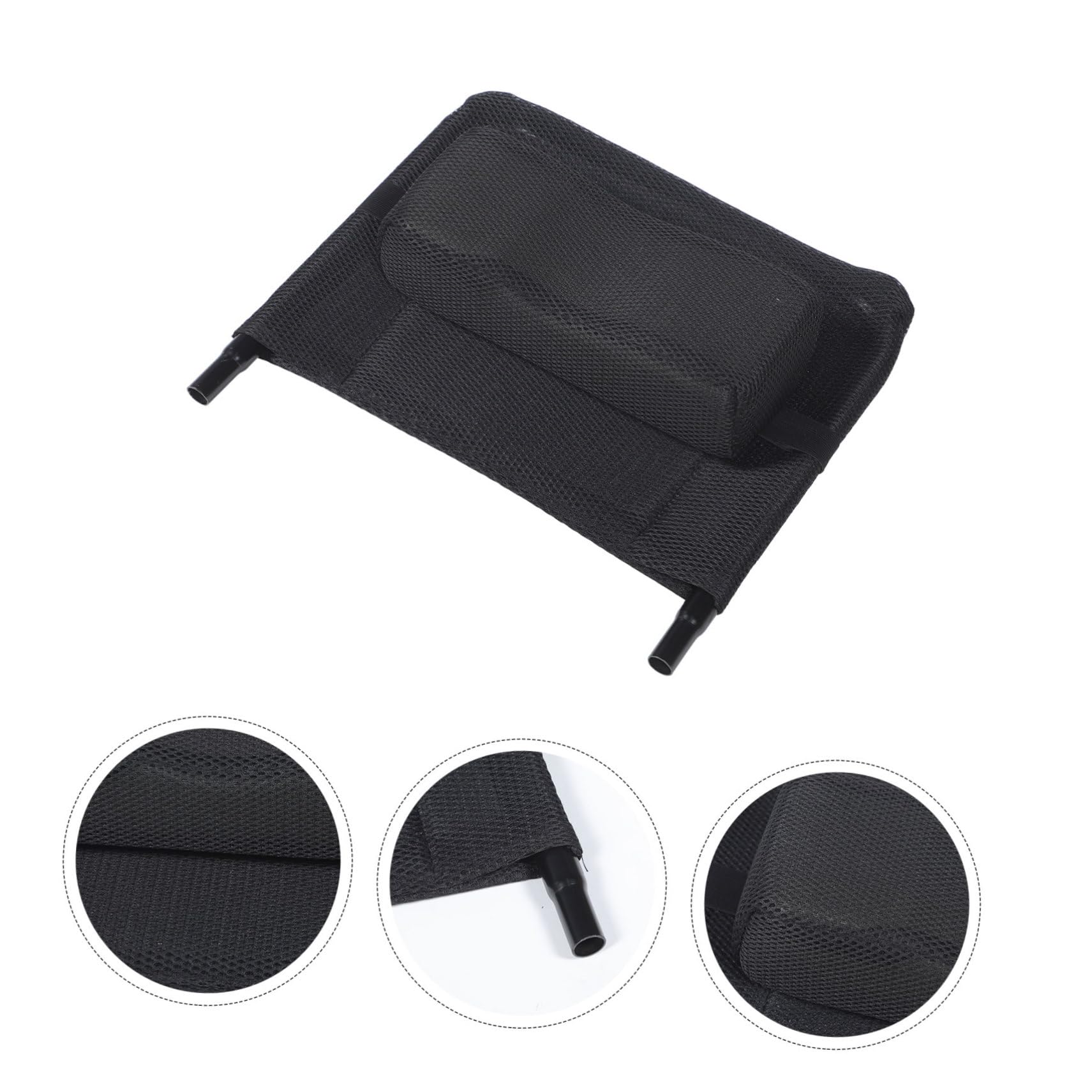 Respaldo Elevable para Silla de Ruedas de Malla, Acero al Carbono | Accesorio Negro, Repuesto Manual para Tipo Respaldo Alto, Acabado de Malla y Confección Delicada