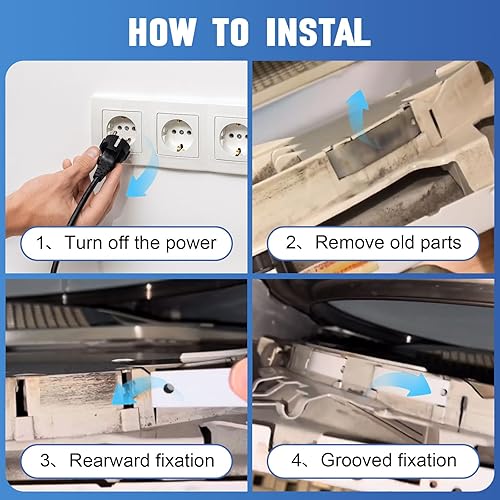 Miniatura 5 de WE3M51 WE3M52 - Kit de reemplazo de rodamientos de tambor de teflón y nailon, kit de rodamiento de tambor de secadora para secador Ge Drum Glide,