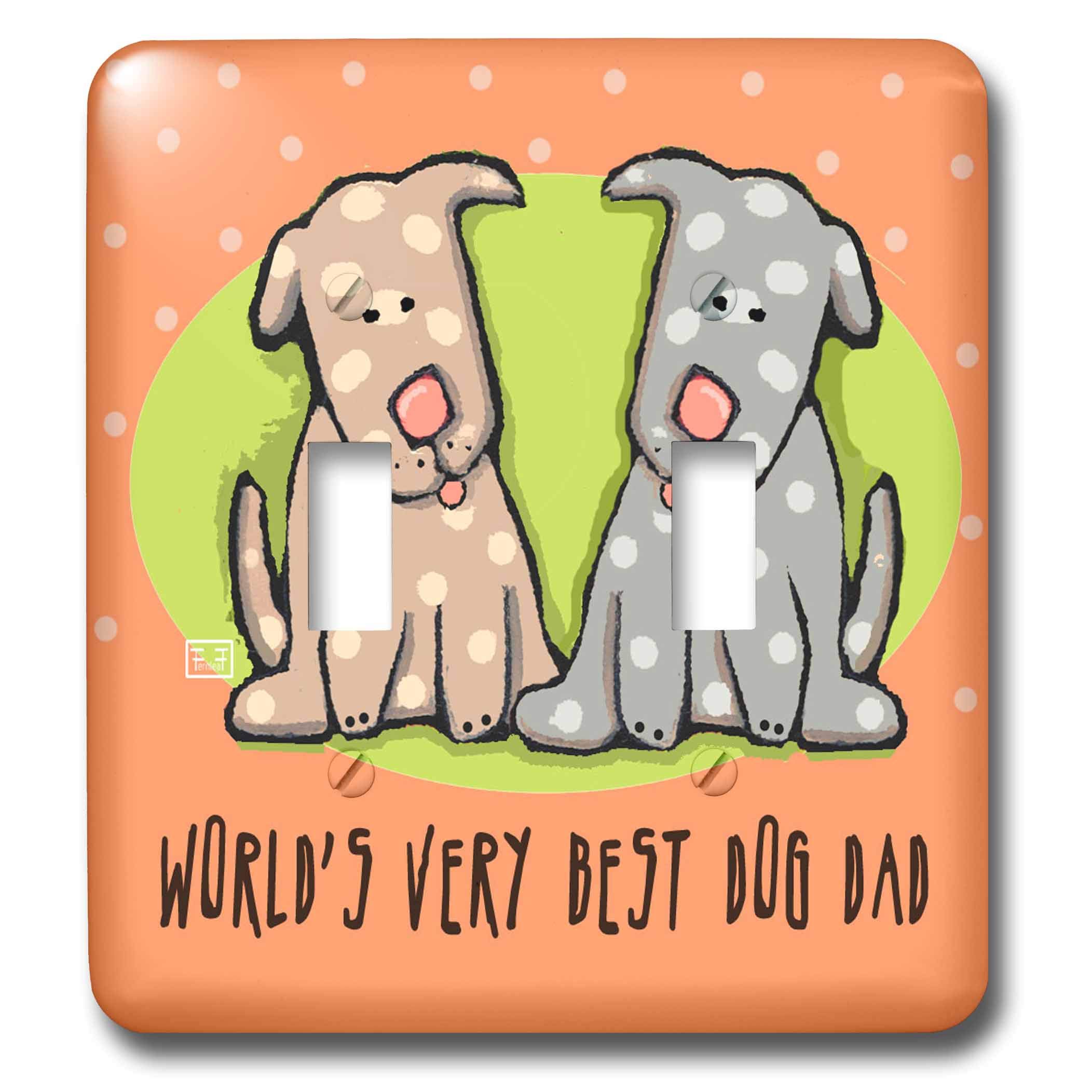Interruptor World's Best Dog Dad multicolor con diseño de cachorros 3dRose lsp_33984_2 1