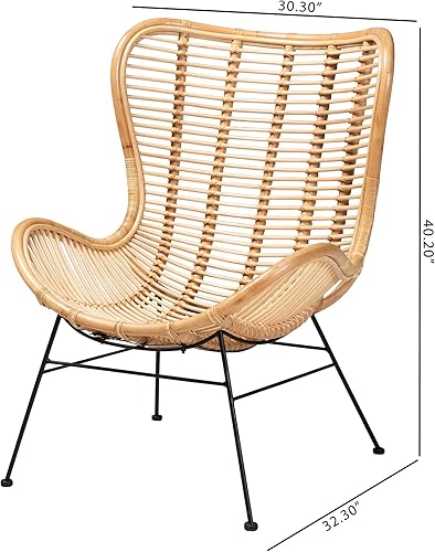 Miniatura 3 de Baxton Studio Silla Colorado, marrón natural