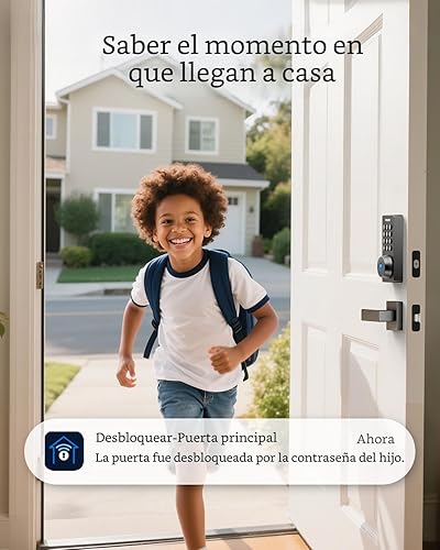 Vista 5 de Cerradura de puerta Wi-Fi Philips, cerradura inteligente WiFi de entrada sin llave para puerta delantera, compatible con Alexa y Google Assistant