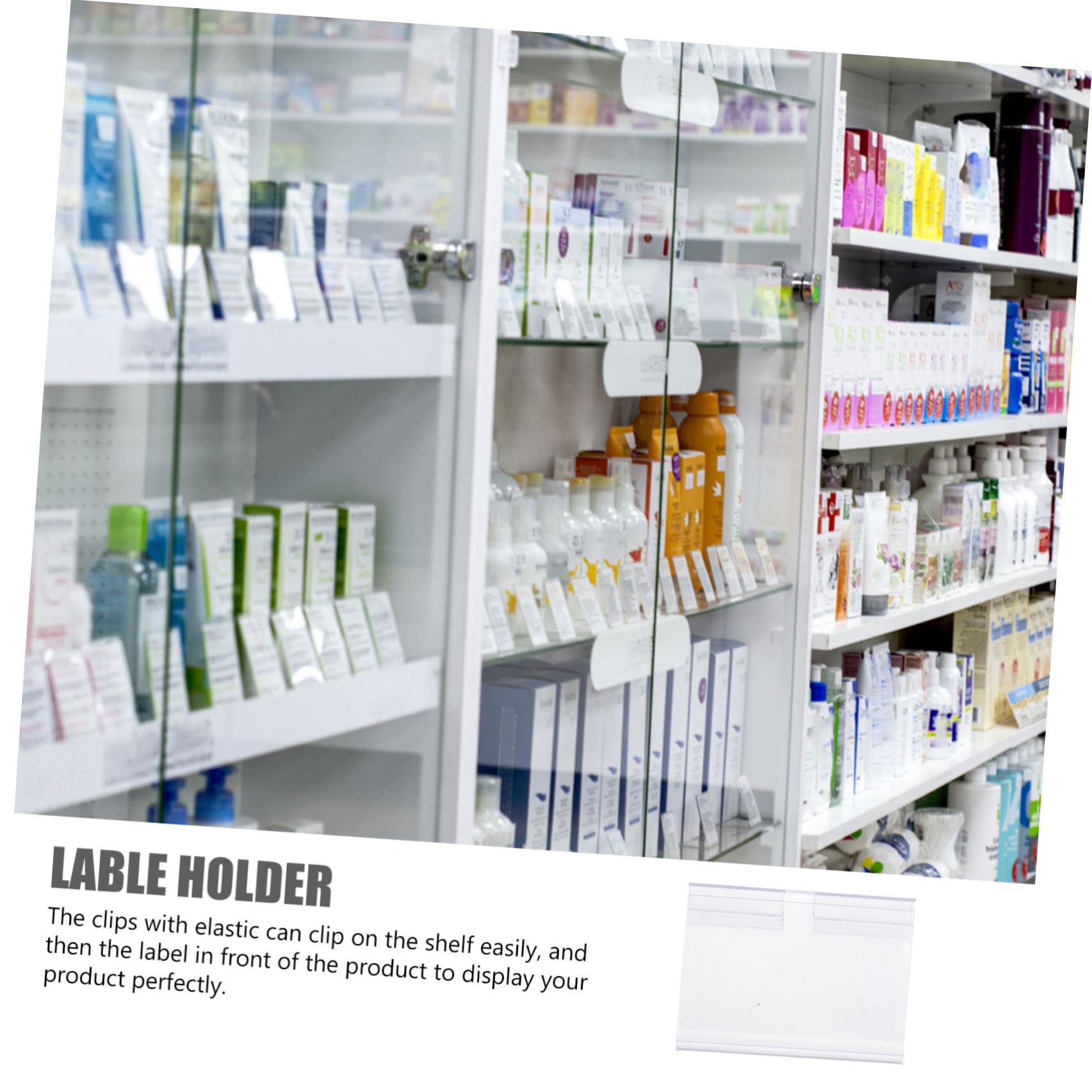 SOLUSTRE Preisschilder Halter 300 Stk Schilderhalter Verkäufer Etikettenhalter Für Speicheretiketten Halterclip Für Korbetiketten Behälteretiketten Für Preisschilder Fan-shop Weiß