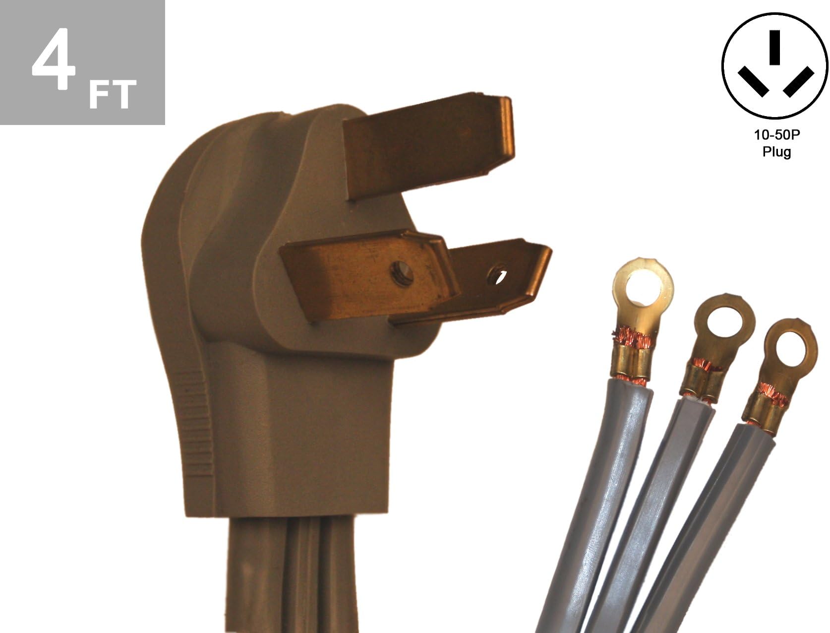 TES 4 Ft. 8/2-10/1 40 Amp 3 Wire Range Cord Kit