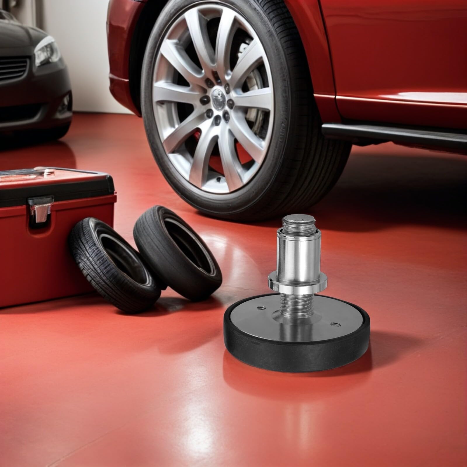 ULTECHNOVO Pieds de Rehaussement en Caoutchouc Hauteur Augmentée Coussinets de Levage Faciles à Installer pour Plateau Élévateur Voiture pour Entretien en Atelier Automobile