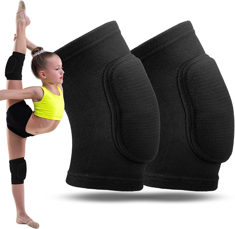 1 Paire Genouillère Sport, Genouillères Enfants, Antidérapantes, Rembourrées en Mousse, Genouillère pour le Volleyball, Danse, Skateboard, Basket-ball, Football (Taille S, Poids : 25 à 45 kg)