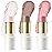 FALOCUTUS 3 Pcs FAIR-COOL Contour Stick Set,Cream Blush & Highlighter Bronzer Pen,Long Lasting & Smooth Natural Face Contouring Illuminator,Professional Makeup Kit for All Skin