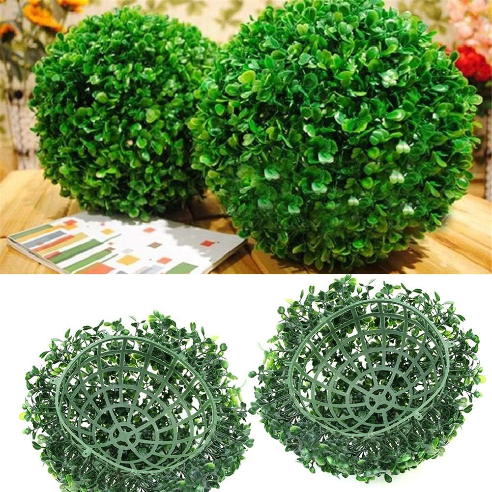 Ejoyous Artificial Boxwood Topiary Ball, Decoration Plants Grass Ball Green Plastic Plant Ball Round Plastic Plant Ball Decoration for Home Outdoor Wedding Party Christmas