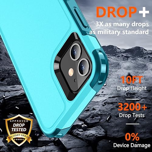 Miniatura 3 de SPIDERCASE Funda diseñada para iPhone 12iPhone 12 Pro, protección contra caídas de grado militar de 10 pies, con 2 protectores de pantalla de vidrio