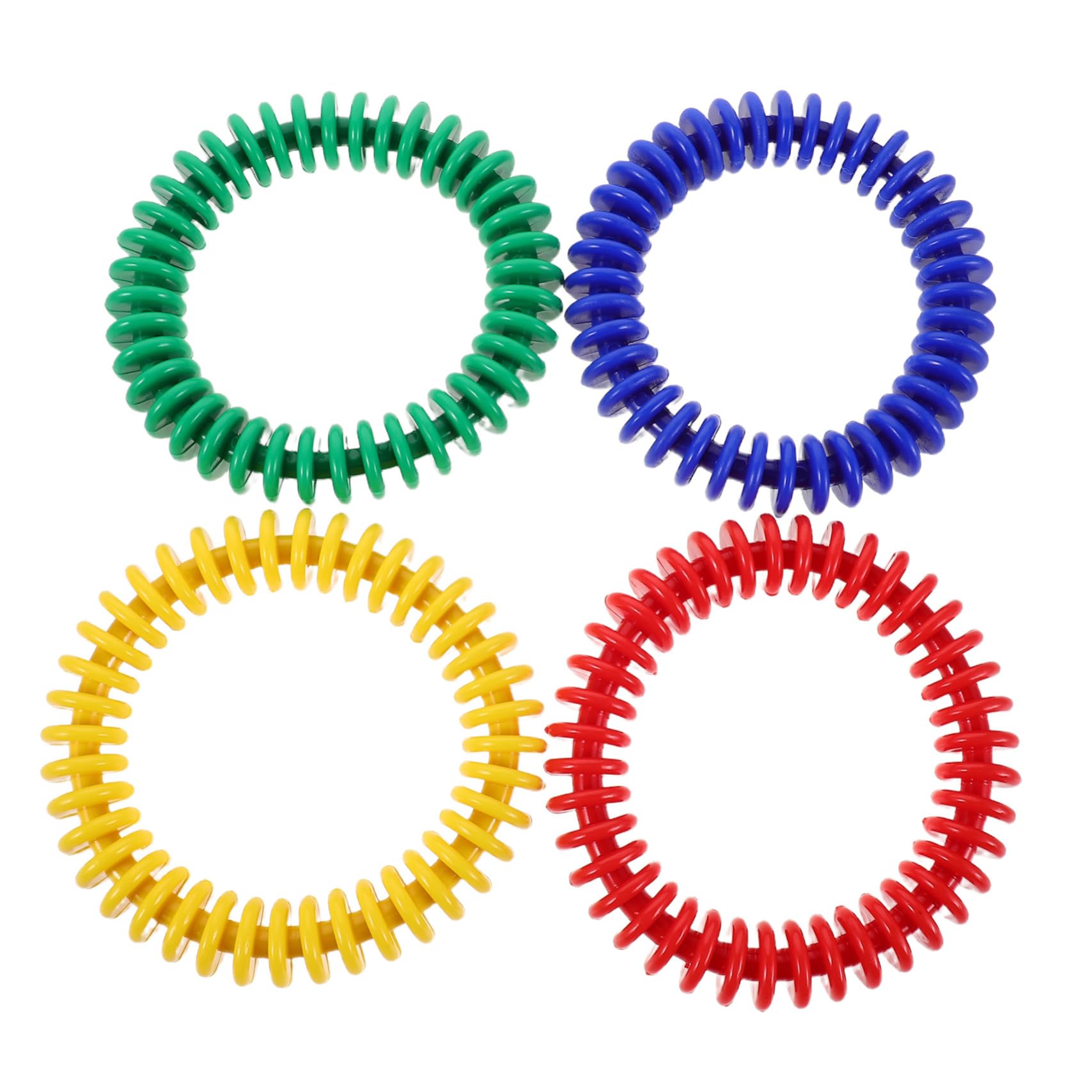4 Piezas Anillos de Buceo de Plástico para Entrenamiento Acuático de Colores Vivos Amarillo Rojo Azul Verde Juguetes de Natación Seguros y Resistentes para Adultos