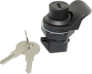 Magic&shell 1PC Push Button Latch Replacement for Glovebox Marine Boat Tool Box Distribution Box with Keys Black