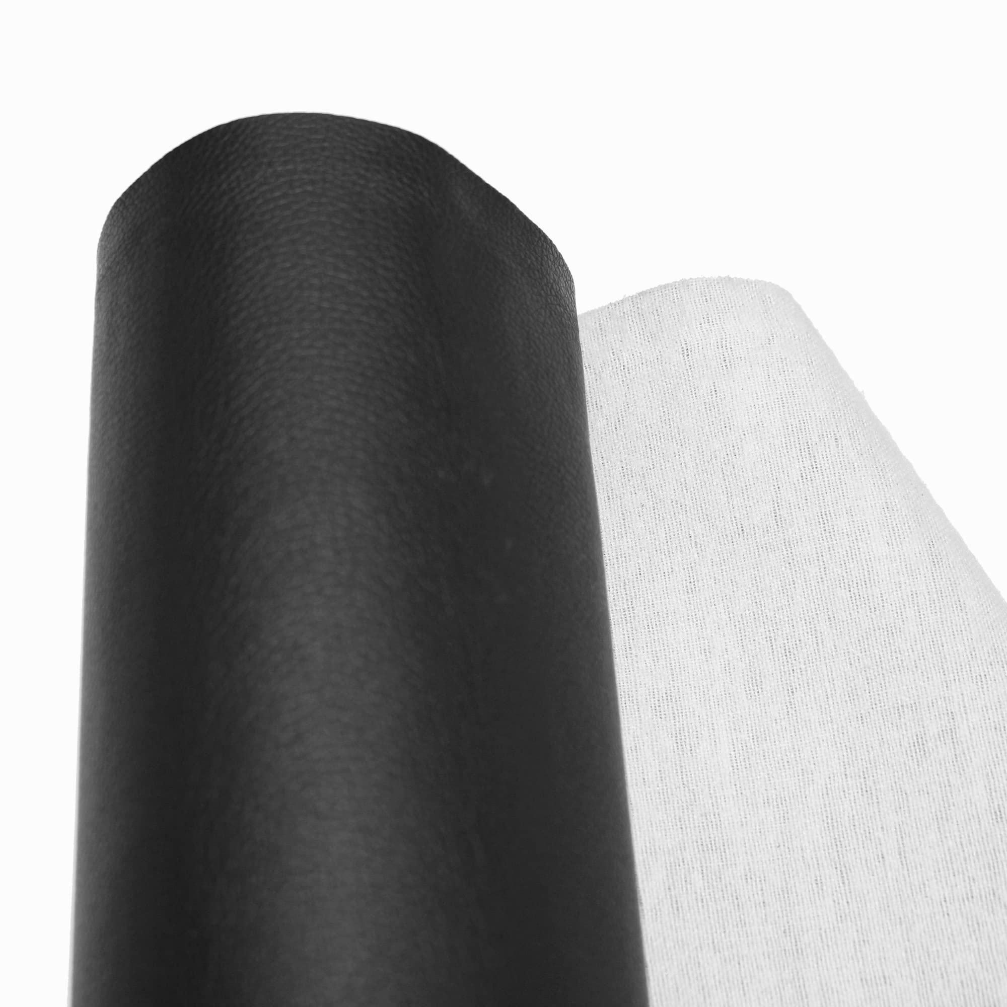 Pelle sintetica, ideale per lavori di bricolage e artigianato, struttura in pelle (300 cm x 140 cm, nero)