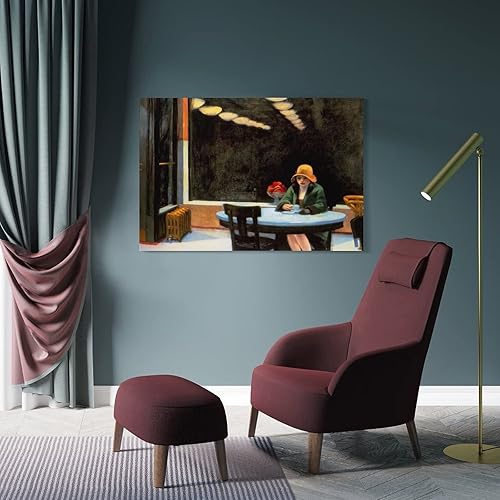 Miniatura 4 de Automat By Edward Hopper Paintings Art Posters Posters Wall Art Painting Canvas Gift Living Room Prints Bedroom Decor Poster Artworks