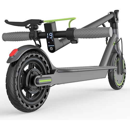 Roinside Electric Scooter - 8.5" Solid Tires, 350W Motor, Up to 19 MPH& 16 Miles Long-Range Commuting Folding E-Scooter for Adults with Dual Braking System and Smart App