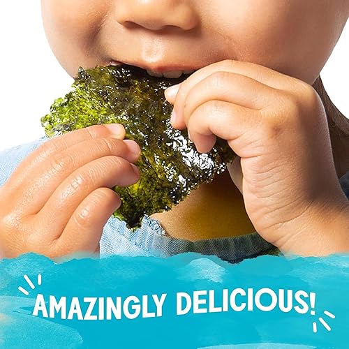 Miniatura 7 de gimMe - Sal marina - Hojas de algas tostadas orgánicas - Keto, vegano, sin gluten - Gran fuente de yodo y Omega 3 - Snack saludable para niños y