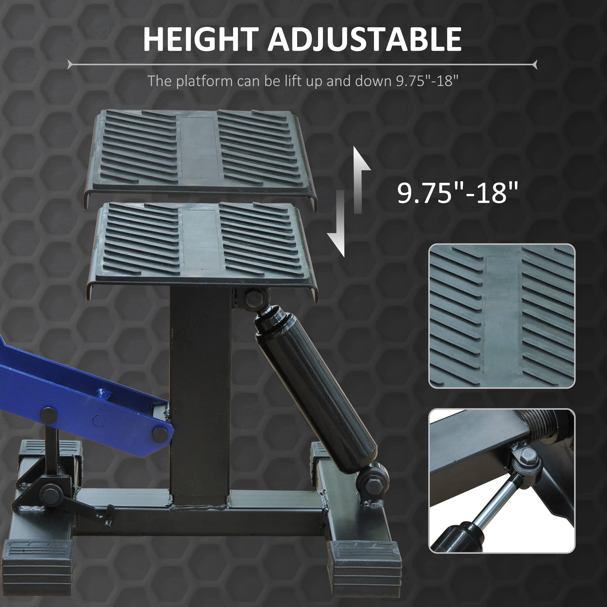 Portable Adjustable Steel Motorcycle Lift Stand/Bike Repair Rack