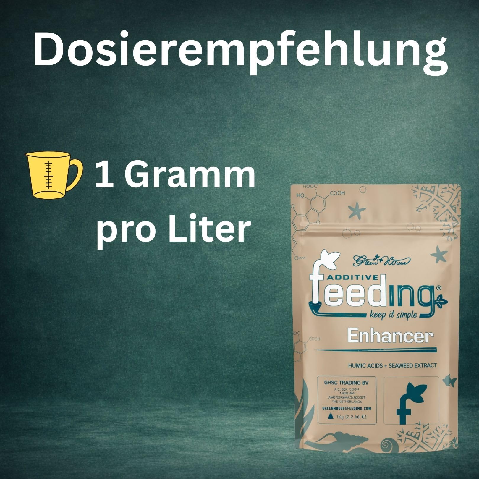 Weedness Green House Feeding Bio Enhancer 500 Gramm - NPK Dünger Grow Anbau Indoor Erde Flüssigdünger Organischer Bio