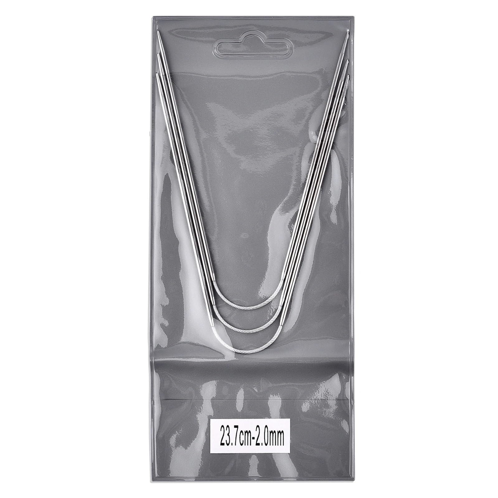 Knitting Needles Circular Knit Needles 3pcs Knitting Metal Cable Set for Sleeves Socks Accessories(2mm)