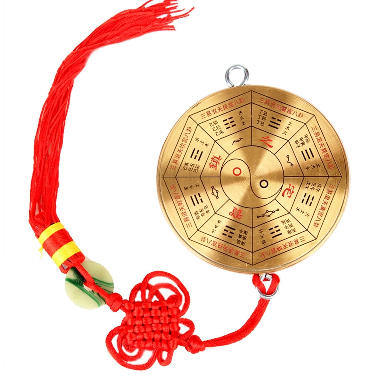 Specchio Ba Gua Jiugong Feng Shui de Cobre Tai Chi Espejo Cotilla Colgante Yin Y Yang Espejo Convexo Cóncavo Adornos para El Hogar Artesanías Specchio Cinese Feng Shui Bagua (Size : Medium)