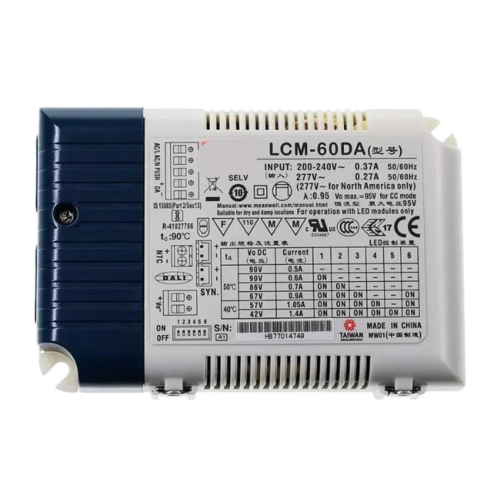 SWEWDSQG LCM-60 60W Multiple-Stage Constant Current Driver