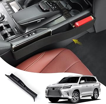 Seat Gap Multifunctional Tray For LX570 LX450d 2016-2022 Interior Accessories Central Control Storage Box Modification LX 570 LX 450d 2017 2018 2019 2020 2021 2016-2022 Right Black
