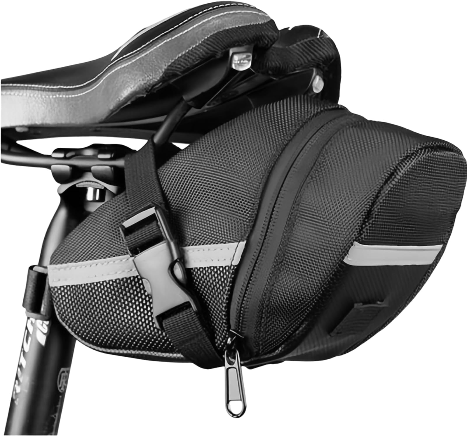 Annizhty Bike Saddle Bag Waterproof Reflective Bike Saddle Bag Outdoor Bike Seat Bag Wedge Pouch Rear Seat Bag Bicycle Saddle Bag Under Seat for MTB Road Bike Mountain Bike Tail Bag