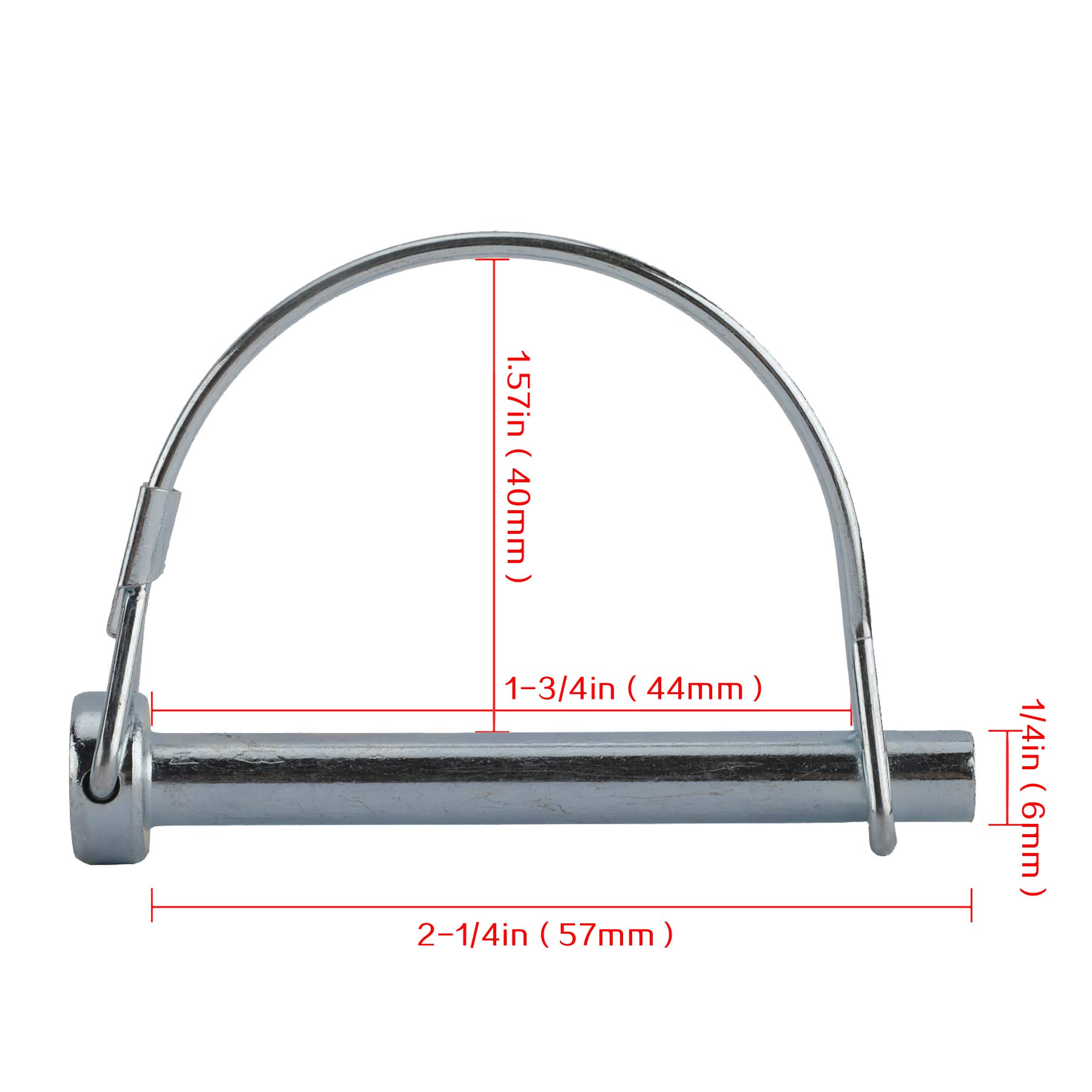 Gym Pin INCREWAY Wire Lock Pin, 4PCS 8mm Carbon Steel Shaft Locking Pin ...