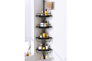 Extendable Tension Pole Plant Stand For Corner Shower