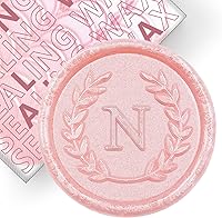 Vista 136 de 50 calcomanías adhesivas de sello de cera con letra M rosa, hechas a mano, sin necesidad de sellar, rasgar y usar calcomanías de cera