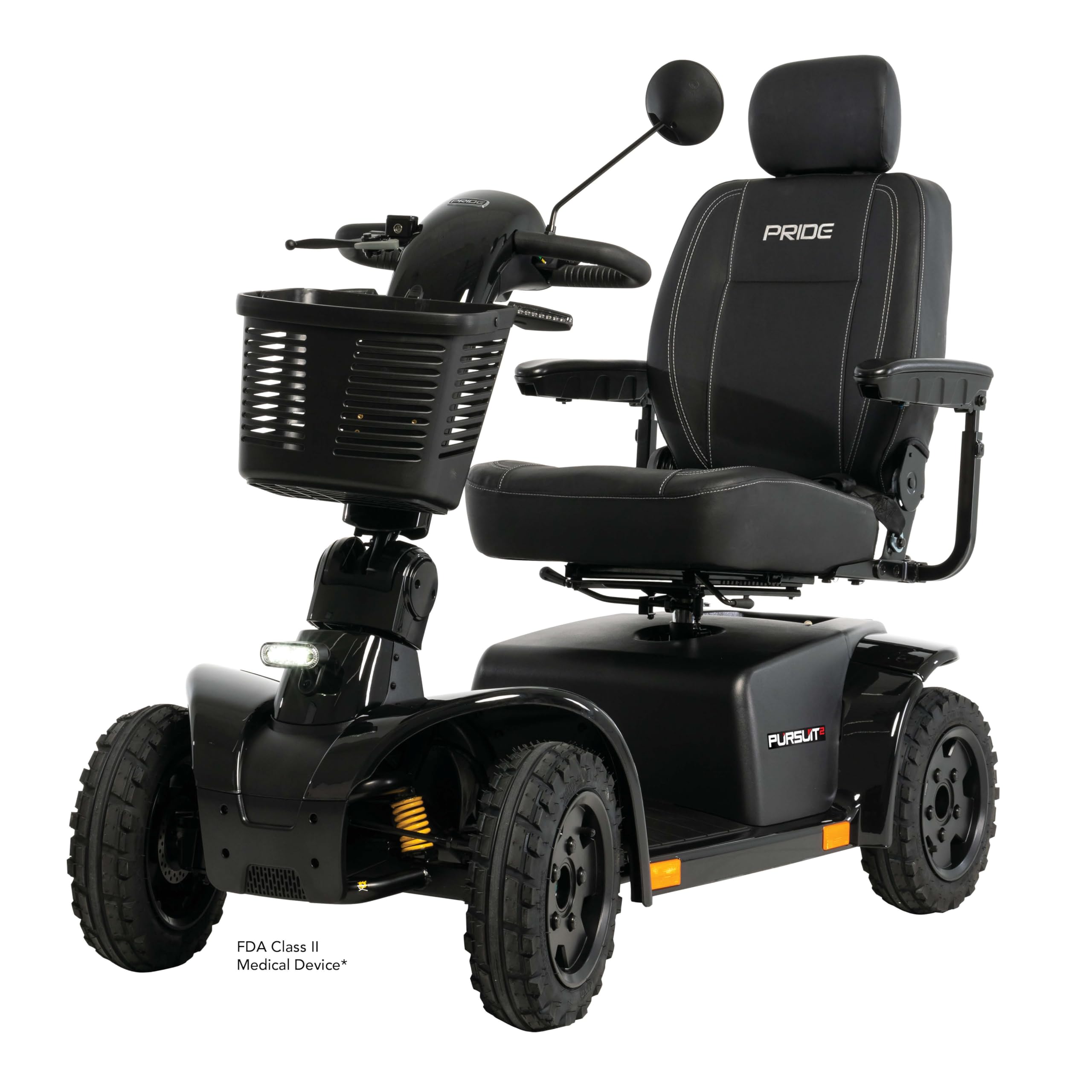 The Pursuit 2 4-Wheel Mobility Scooter (Black, 50Ah Standard Battery)