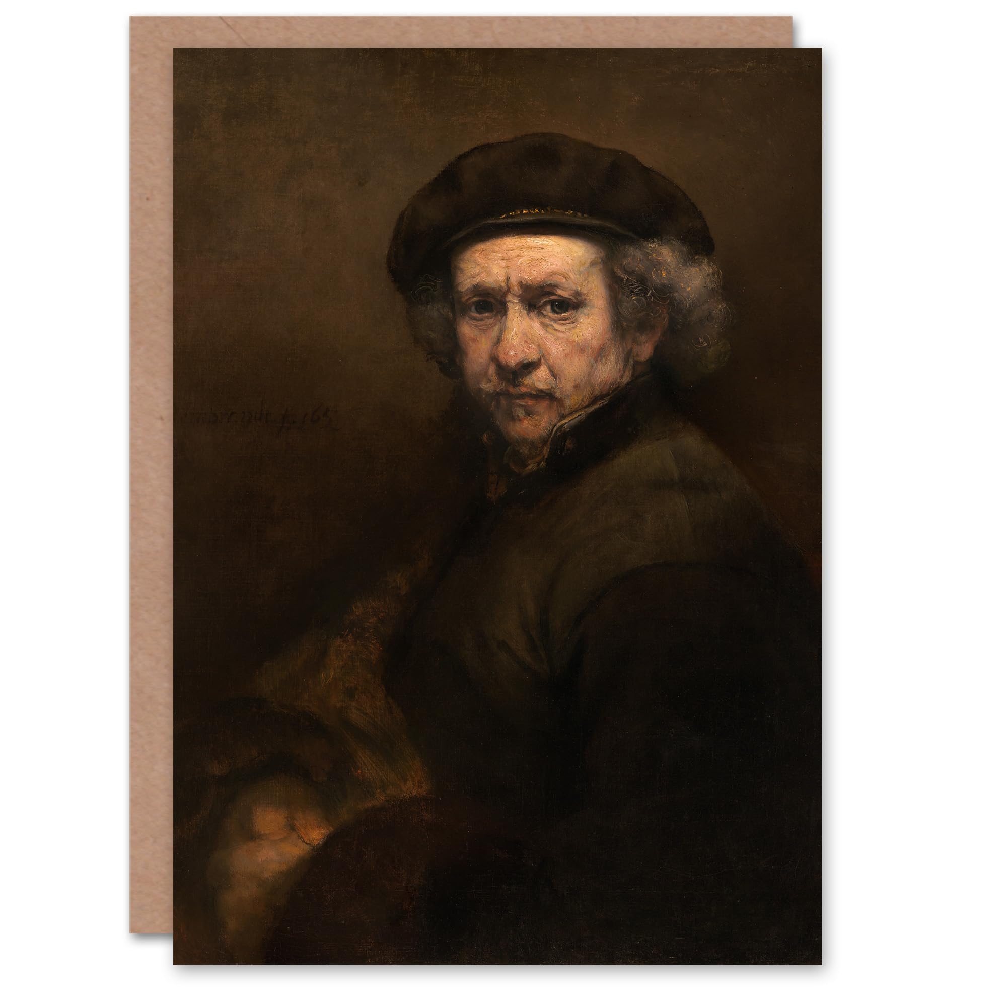 Artery8 Rembrandt van Rijn Art Card Self Portrait Oil Painting