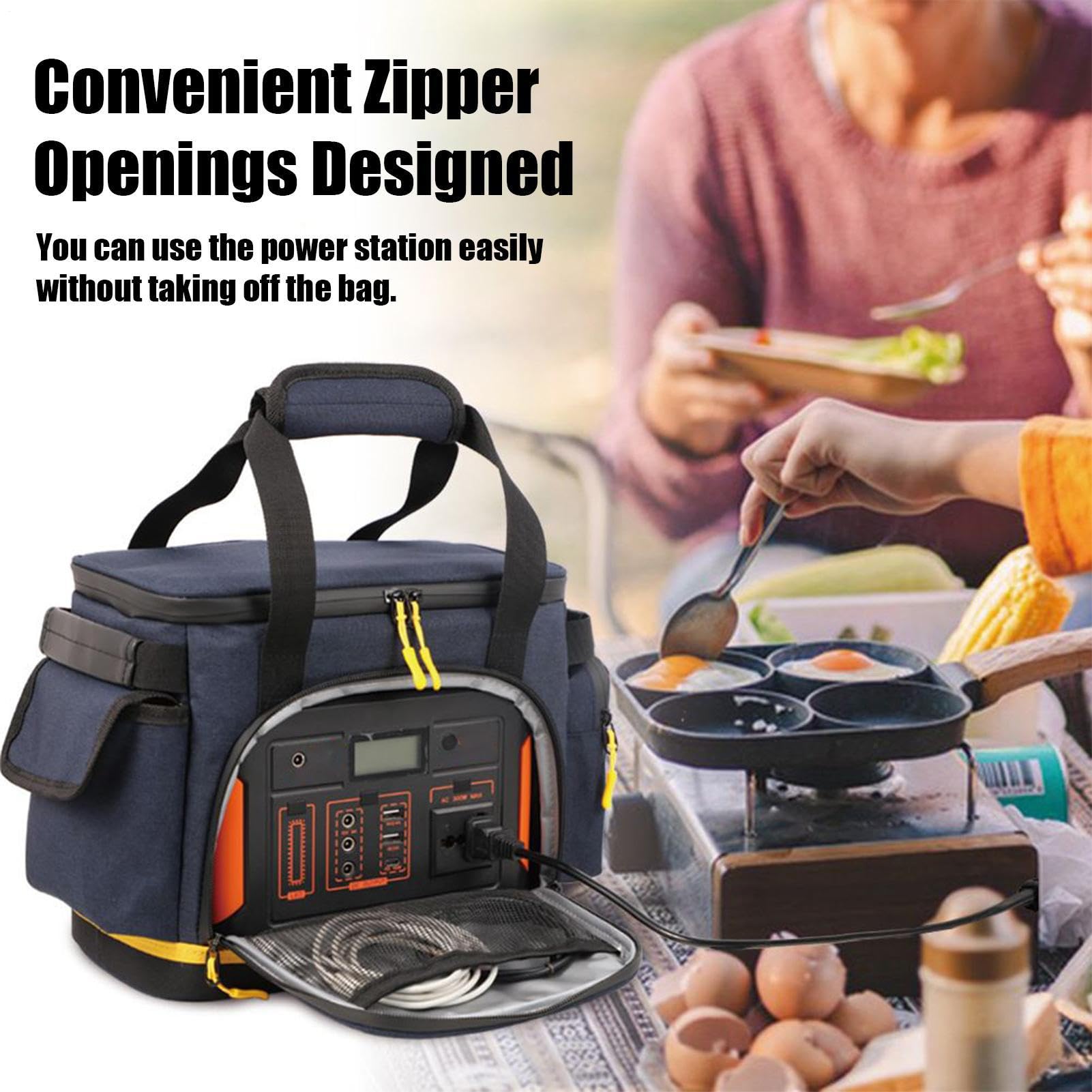 Borsa portatile per centrali elettriche | Borsa impermeabile per centrali elettriche, accessori antiurto, custodia per il trasporto in tessuto Oxford per camper, escursionismo, viaggi