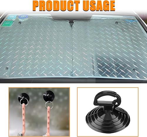 Miniatura 6 de Kewucn 24 ventosas de cristal para parabrisas de automóvil, potentes ganchos de succión de cola de milano, mini soporte multifuncional de absorción