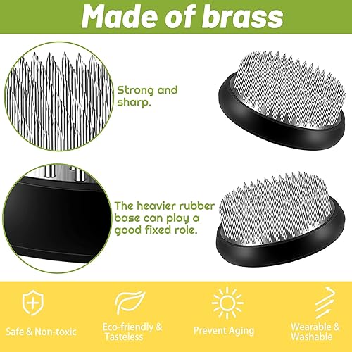 Miniatura 3 de 4 unidades de ranas florales de 2 pulgadas, arreglo floral, rana redonda, floral, arreglo floral, soporte de alfiler, soporte de flores japonesas,