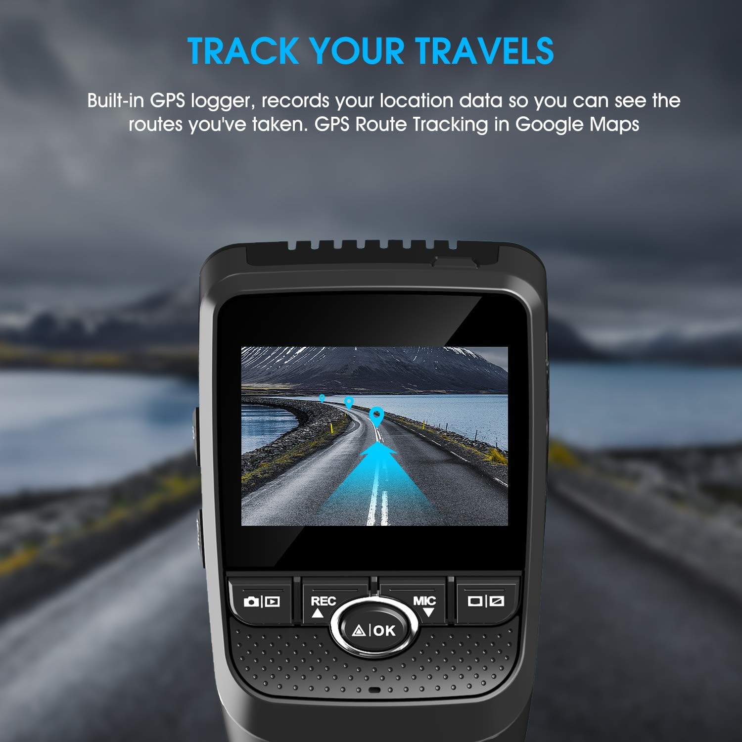 Product Deal Pruveeo 112GW FHD 1080P Dash Cam, Built-in GPS WiFi, Dash Camera for Cars with Sony Sensor 170-degree Wide Angle 2.4-inch LCD