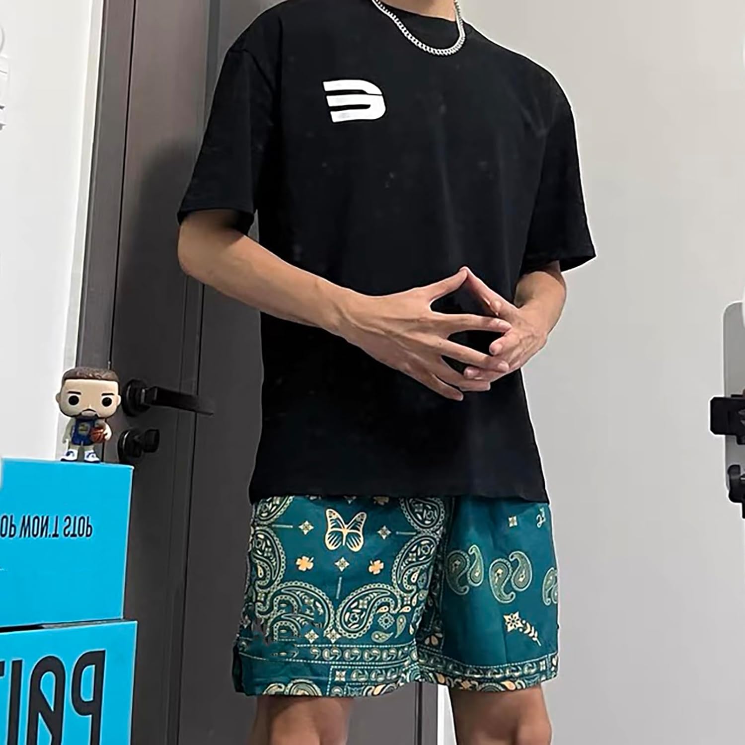 BOOMLEMON Mens Paisley Shorts Mesh Graphic Print Retro Casual Shorts Athletic Gym Basketball Running Short Pants - Image 4