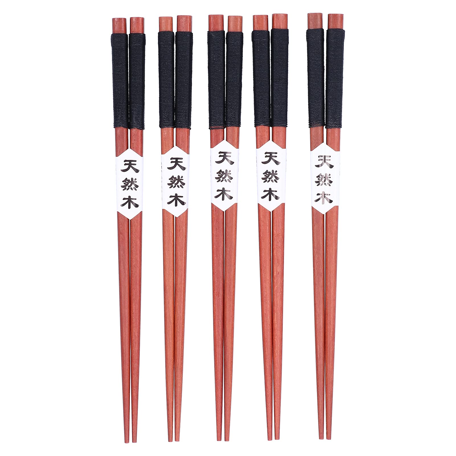 Cocoarm Bacchette Di Legno Bacchette Per Sushi Riutilizzabili 5 Paia Legno Di Sandalo Rosso 9,3 In Mano Legate Impugnatura Antiscivolo Lucidate A Mano Per La Casa Hotel Ristorante Pasti In Famiglia