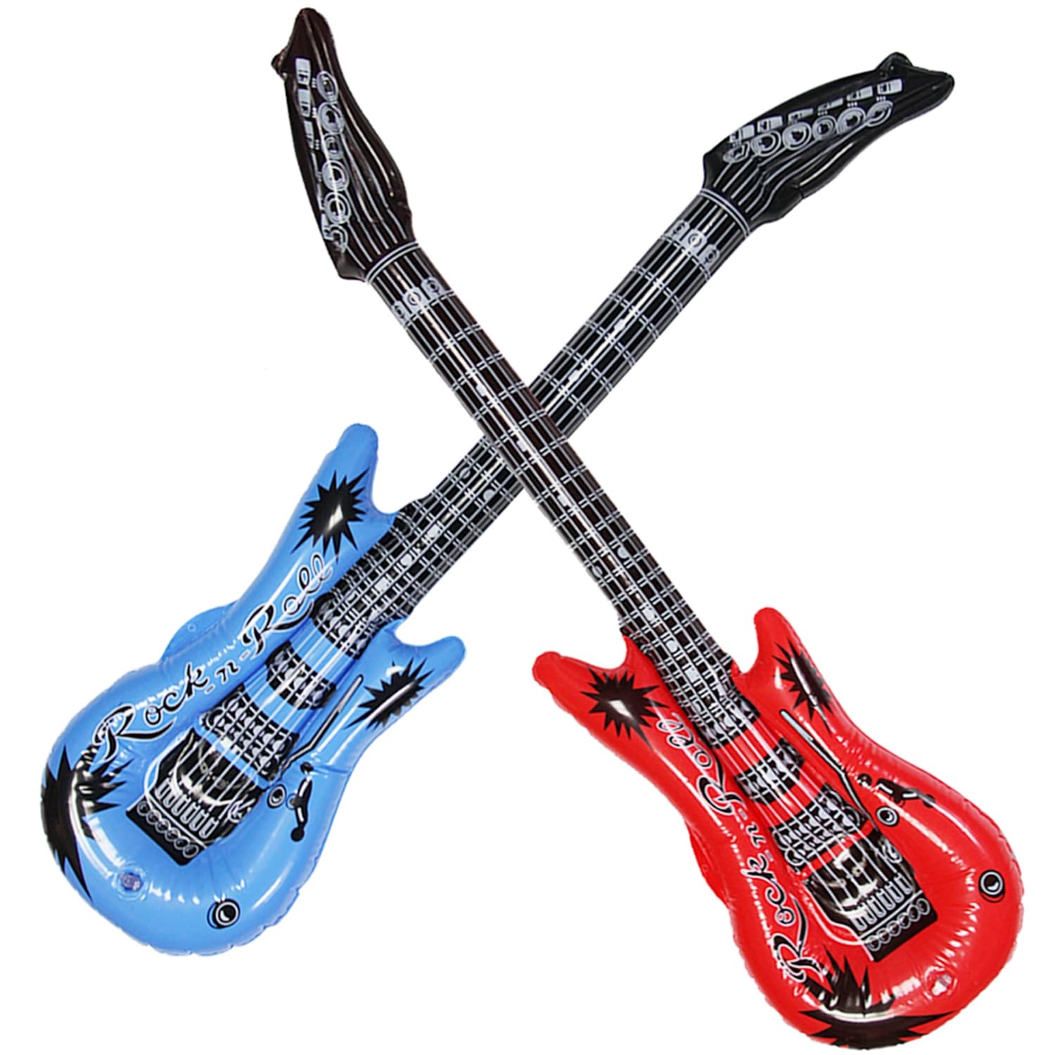 Inflatable Guitar Party Decorations - 6 Pack -5