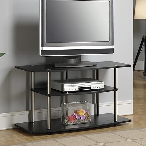 Miniatura 2 de Convenience Concepts Designs2Go Soporte de TV amplio de 3 niveles de 46 pulgadas sin herramientas, negro