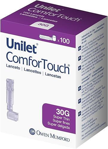 Comfort Touch - Lancetas superfinas, 1.06 onzas, 100 unidades