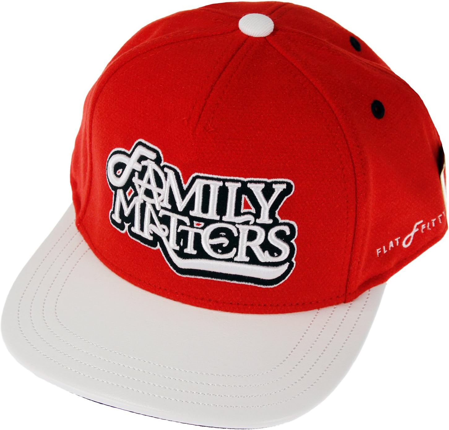 Family Matters Snapback Cap (OSFA, Red/White)