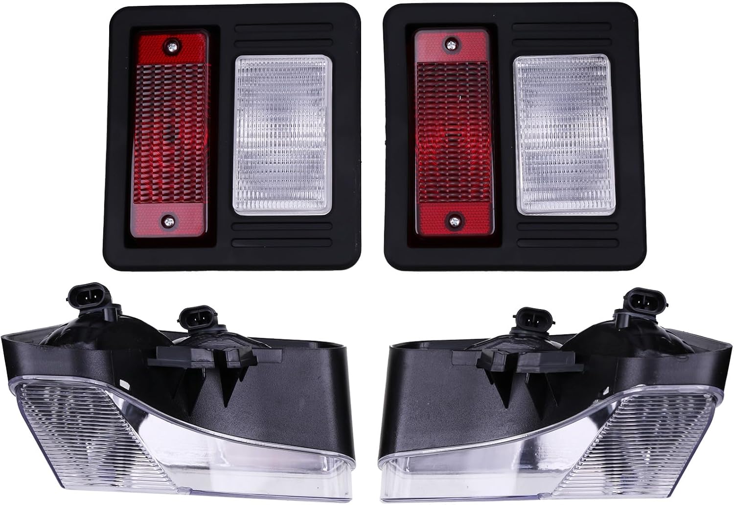 FridayParts Headlight Tail Light Kit W/Bulbs Lens lamp Skid Steer for Bobcat Loader T450 T550 T590