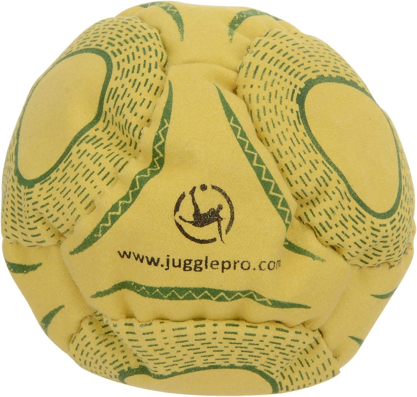 Footbag Hacky Sack 8 Panel - World Cup Brazil Yellow - Lightweight Premium Filled with Plastic Balls - Hand Stitched Ultra Suede Synthetic Fabric
