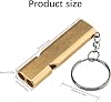 Emergency Whistle, 2 Referee Whistles, Mountain Emergency Whistle, Metal Whistle, Football Rowing School Sports Camping Walk Suitable for Training (Silver/Gold)